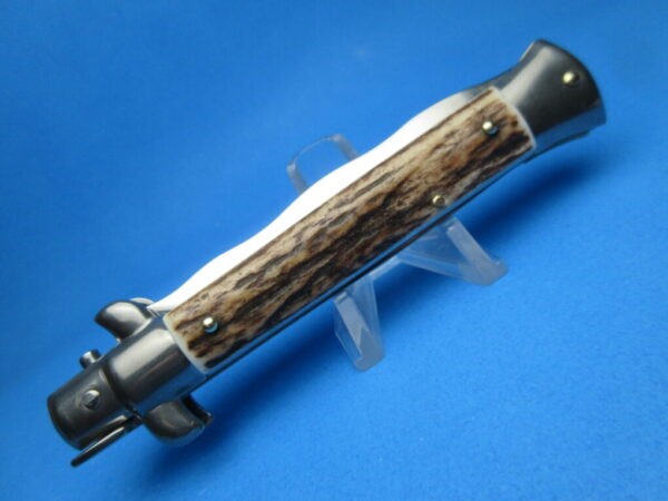 Frank Beltrame 9" Stag Horn Kriss Switchblade - Image 5