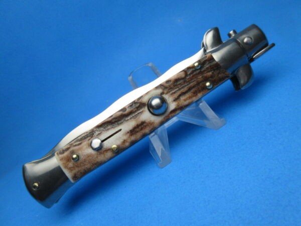 Frank Beltrame 9" Stag Horn Kriss Switchblade - Image 6