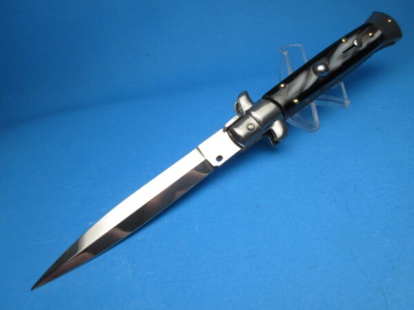 Frank Beltrame 9" Imit Buffalo Horn Dagger Switchblade - Image 2