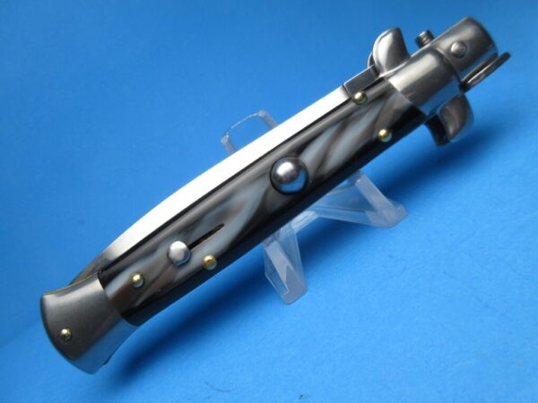 Frank Beltrame 9" Imit Buffalo Horn Dagger Switchblade - Image 4