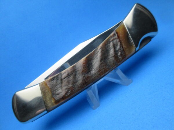 Custom Buck 110 Rams Horn Automatic Conversion Knife - Image 4