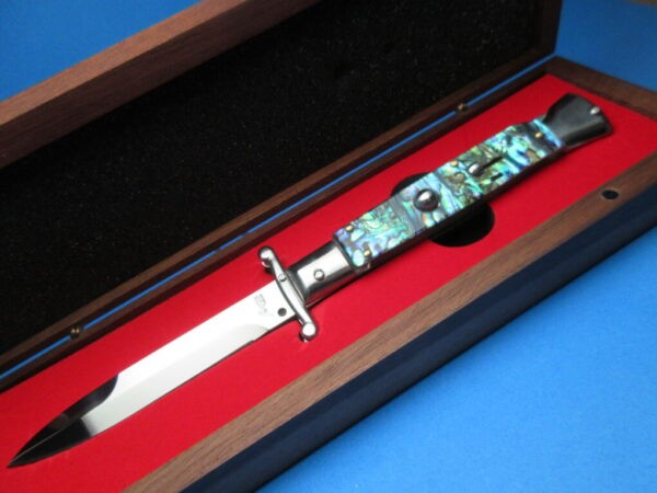 9'' AKC Abalone Polished Bayonet Swinguard 1