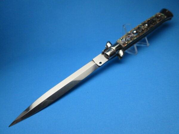 Frank Beltrame 11" Abalone Dagger Picklock Switchblade - Image 3