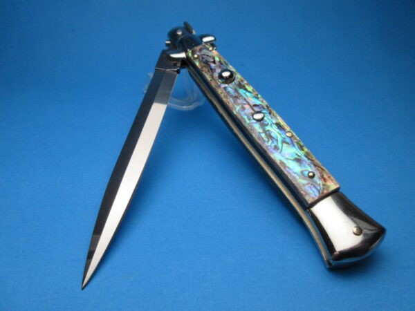 Frank Beltrame 11" Abalone Dagger Picklock Switchblade - Image 4