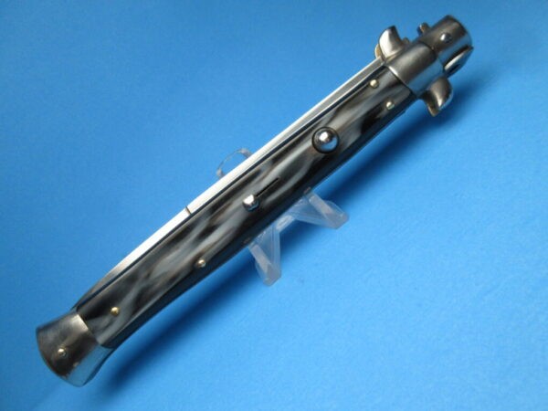 13" Italian Stiletto Imit. Buffalo Bayonet Switchblade - Image 4