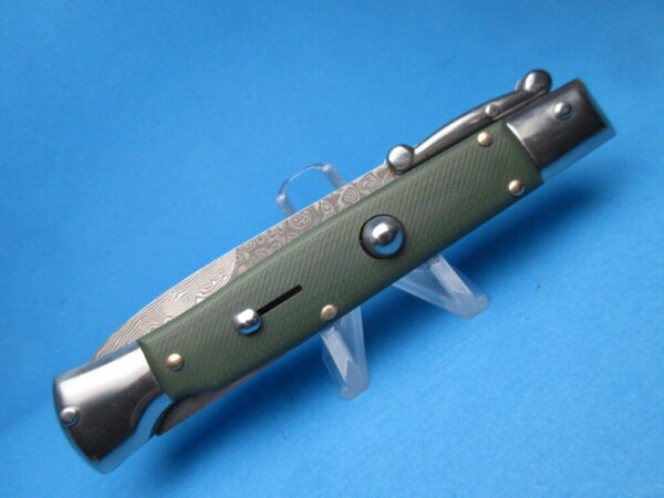 9'' AKC Green G-10 Damascus Bayonet Swinguard - Image 5