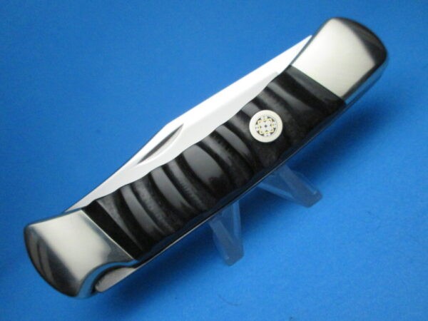 Custom Buck 110 Buffalo Jigged Bone Automatic Conversion Switchblade Knife - Image 4